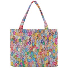 Floral Flowers Mini Tote Bag by artworkshop