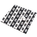 Black-and-white-flower-pattern-by-zebra-stripes-seamless-floral-for-printing-wall-textile-free-vecto Wooden Puzzle Square View2