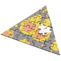 Avocado-yellow Wooden Puzzle Triangle View2