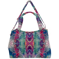 Painted Flames Symmetry Iv Double Compartment Shoulder Bag by kaleidomarblingart