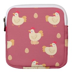 Cute-chicken-eggs-seamless-pattern Mini Square Pouch by Jancukart