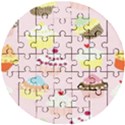 Cupcakes Wooden Puzzle Round View1