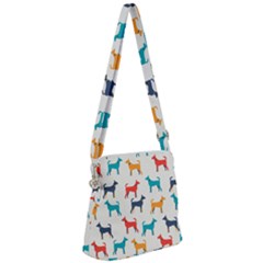 Animal-seamless-vector-pattern-of-dog-kannaa Zipper Messenger Bag by nate14shop