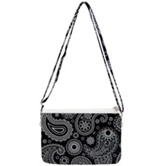 Seamless Paisley Pattern Double Gusset Crossbody Bag by nate14shop