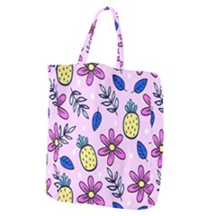 Flowers Purple Giant Grocery Tote by nateshop