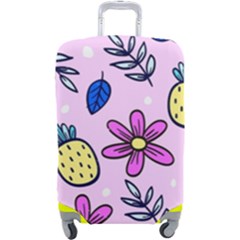 Flowers Purple Luggage Cover (large) by nateshop