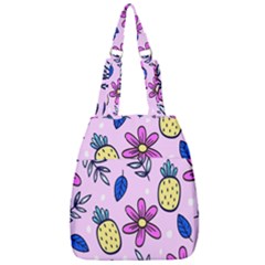 Flowers Purple Center Zip Backpack by nateshop