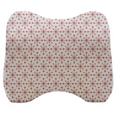 Pattern Christmas Pattern Red Stars Velour Head Support Cushion by Sapixe