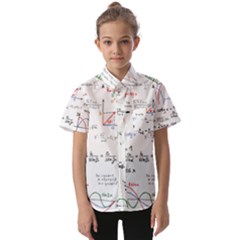Math Formula Pattern Kids  Short Sleeve Shirt by Sapixe