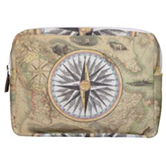 Map Vintage Nautical Collage Make Up Pouch (medium) by Sapixe