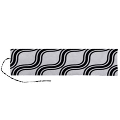 Diagonal-black White Roll Up Canvas Pencil Holder (l) by nateshop