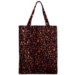 Coffee Beans Food Texture Zipper Classic Tote Bag by artworkshop