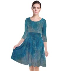  Pattern Design Texture Quarter Sleeve Waist Band Dress by artworkshop