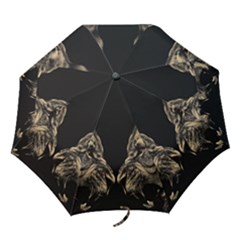 Animalsangry Male Lions Conflict Folding Umbrellas by Jancukart
