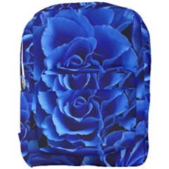 Blue Roses Flowers Plant Romance Full Print Backpack by Wegoenart