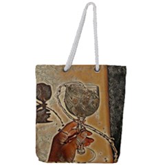 A Little Glass Of White Wine - Italian Drinks Full Print Rope Handle Tote (large) by ConteMonfrey