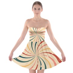 Swirl Star Pattern Texture Old Strapless Bra Top Dress by Ravend