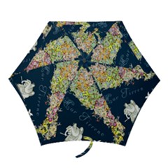 Map Italy Blue  Mini Folding Umbrella by ConteMonfreyShop