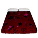 Doodles Maroon Fitted Sheet (California King Size) View1