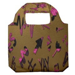 Doodles,gold Premium Foldable Grocery Recycle Bag by nateshop