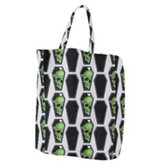 Coffins And Skulls - Modern Halloween Decor  Giant Grocery Tote by ConteMonfrey