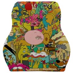 Cartoon Wallpapers Car Seat Velour Cushion  by Jancukart