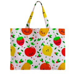 Pattern Fruit Fruits Orange Green Zipper Mini Tote Bag by Wegoenart