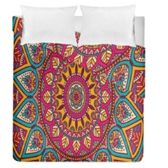 Buddhist Mandala Duvet Cover Double Side (queen Size) by nateshop