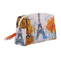 Eiffel Tower Landmark Architecture  Artistic Wristlet Pouch Bag (medium) by danenraven