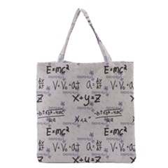 Pattern Wallpaper Math Formula Albert Einstein Grocery Tote Bag by danenraven