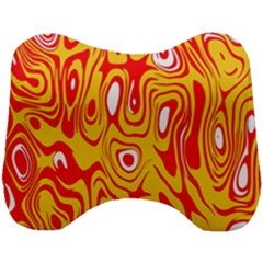 Red-yellow Head Support Cushion by nateshop