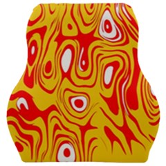 Red-yellow Car Seat Velour Cushion  by nateshop