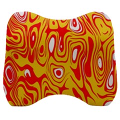 Red-yellow Velour Head Support Cushion by nateshop