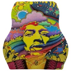 Psychedelic Rock Jimi Hendrix Car Seat Velour Cushion  by Jancukart