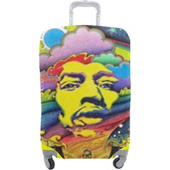 Psychedelic Rock Jimi Hendrix Luggage Cover (large) by Jancukart