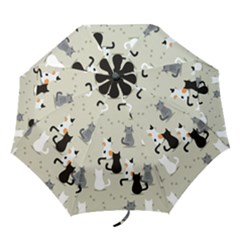 Cute-cat-seamless-pattern Folding Umbrellas by Jancukart