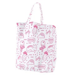 Cute-girly-seamless-pattern Giant Grocery Tote by Jancukart