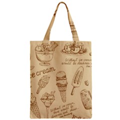 Ice-cream-vintage-pattern Zipper Classic Tote Bag by Jancukart