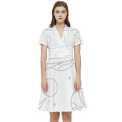 The Cuteness Of Saturn Short Sleeve Waist Detail Dress by ConteMonfrey