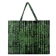 Matrix Technology Tech Data Digital Network Zipper Large Tote Bag by Wegoenart