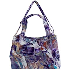 Abstract Cross Currents Double Compartment Shoulder Bag by kaleidomarblingart