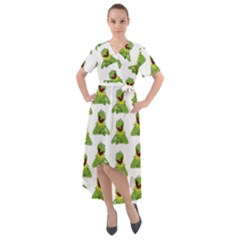 Kermit The Frog Front Wrap High Low Dress by Valentinaart