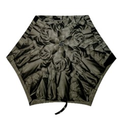 Catholic Motif Sculpture Over Black Mini Folding Umbrellas by dflcprintsclothing
