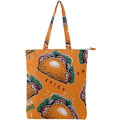 Seamless Pattern With Taco Double Zip Up Tote Bag by Pakemis