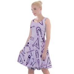Science Research Curious Search Inspect Scientific Knee Length Skater Dress by Uceng