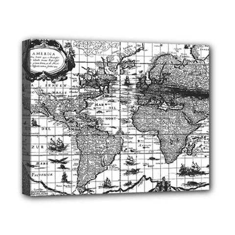 Antique Mapa Mundi Revisited Canvas 10  X 8  (stretched) by ConteMonfrey