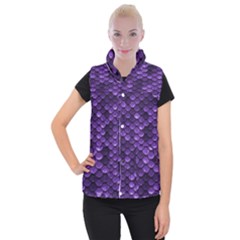 Purple Scales! Women s Button Up Vest by fructosebat