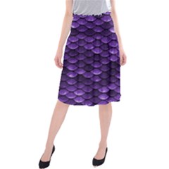Purple Scales! Midi Beach Skirt by fructosebat