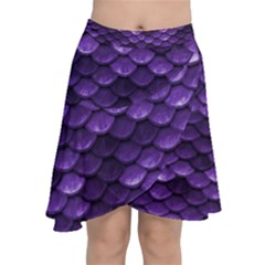 Purple Scales! Chiffon Wrap Front Skirt by fructosebat