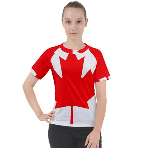Canada Flag Canadian Flag View Women s Sport Raglan Tee by Ravend